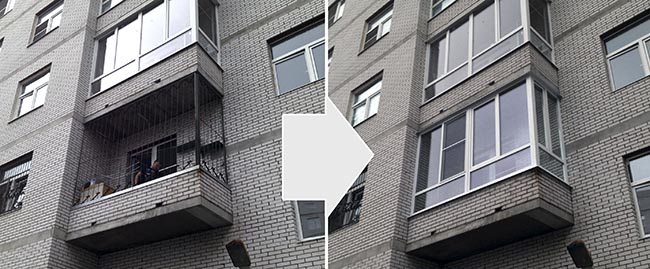 Остекление открытого балкона в Красноармейск Красноармейск