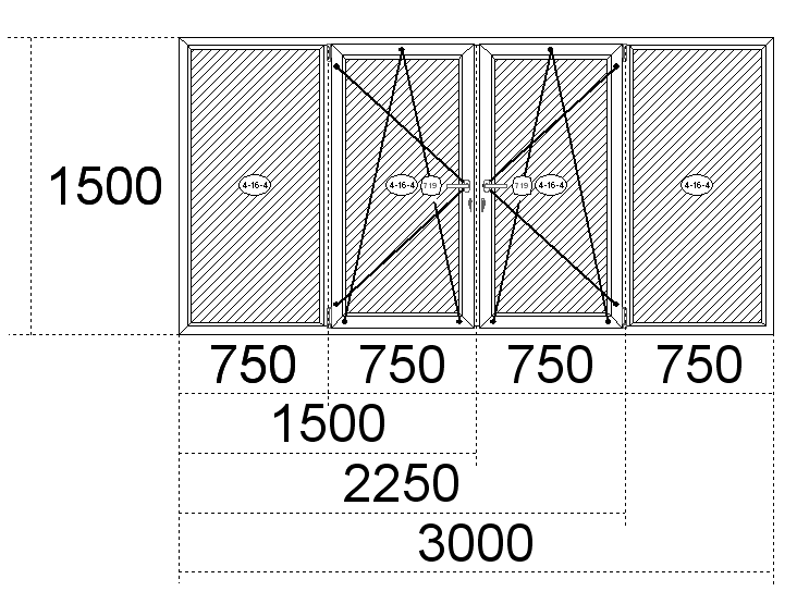 Стандартные окна ПВХ: размеры - высота и ширина Красноармейск